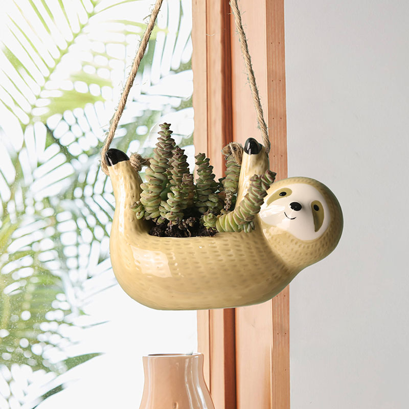 Snake Plant Ceramic - 1 szt. Ceramiczne wiszące doniczki Scindapsus